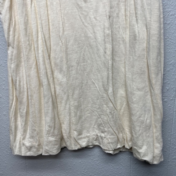 Chelsea & Theodore Bubble Hem Henley Top Large Capsule Minimalist Timeless - Picture 3 of 10